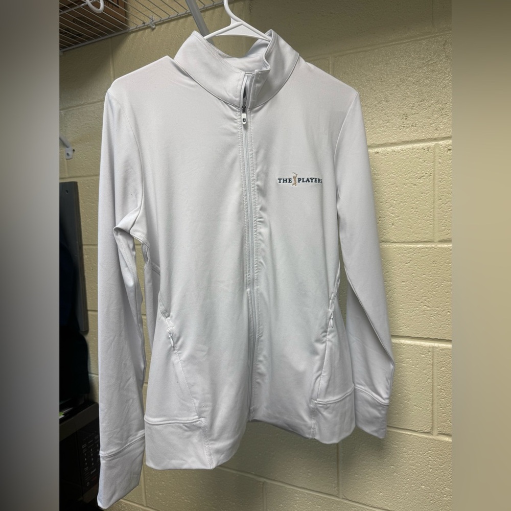 The Players Tournament Women’s Full Zip White Jacket Top